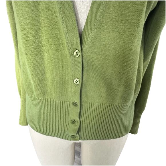 Geoffrey Bean Sport Green Cardigan Sweater Women’s Xl V-Neck Button Workwear - Picture 2 of 7